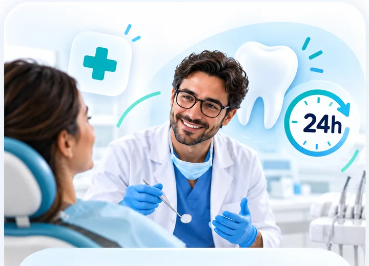 Dentista atendendo paciente